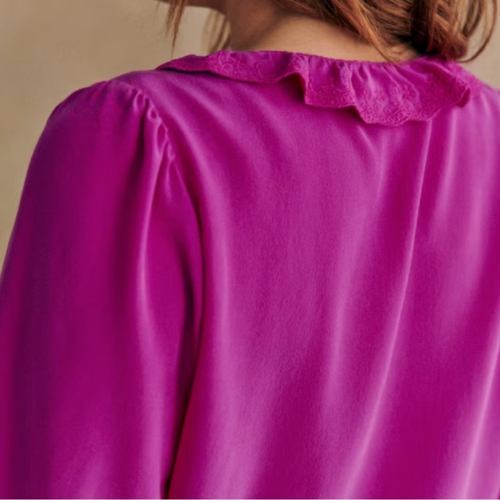 NWT Sezane 100% Silk Rosine Blouse - Picture 10 of 10